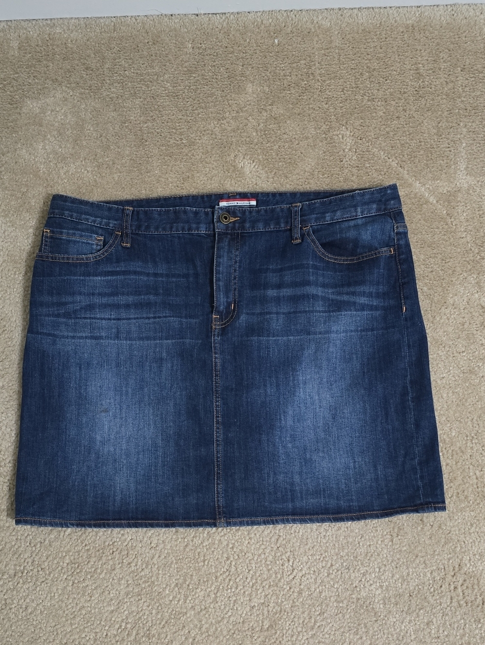 Tommy Hilfiger Indigo Blue Denim Mini Skirt